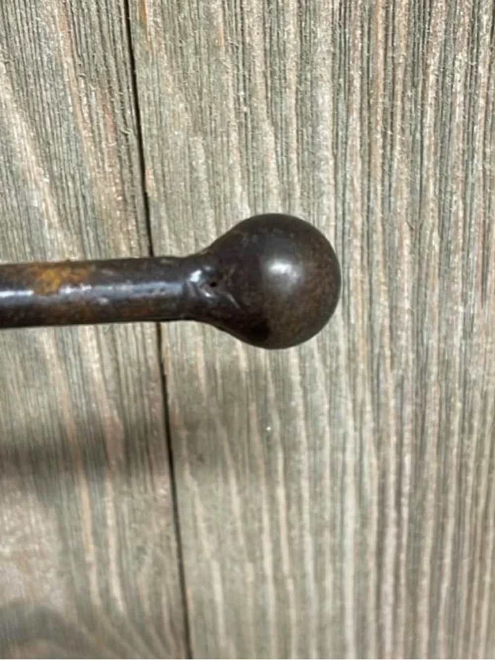 Antiqued brown black 13.5 inch iron wall mounted three hook coat rack